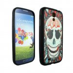 Wholesale Samsung Galaxy S4 Funky Skull Design Gummy Case